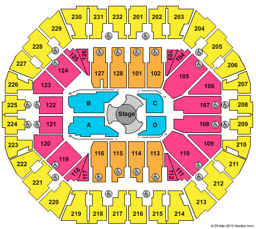 Oakland Arena James Taylor Seating Chart